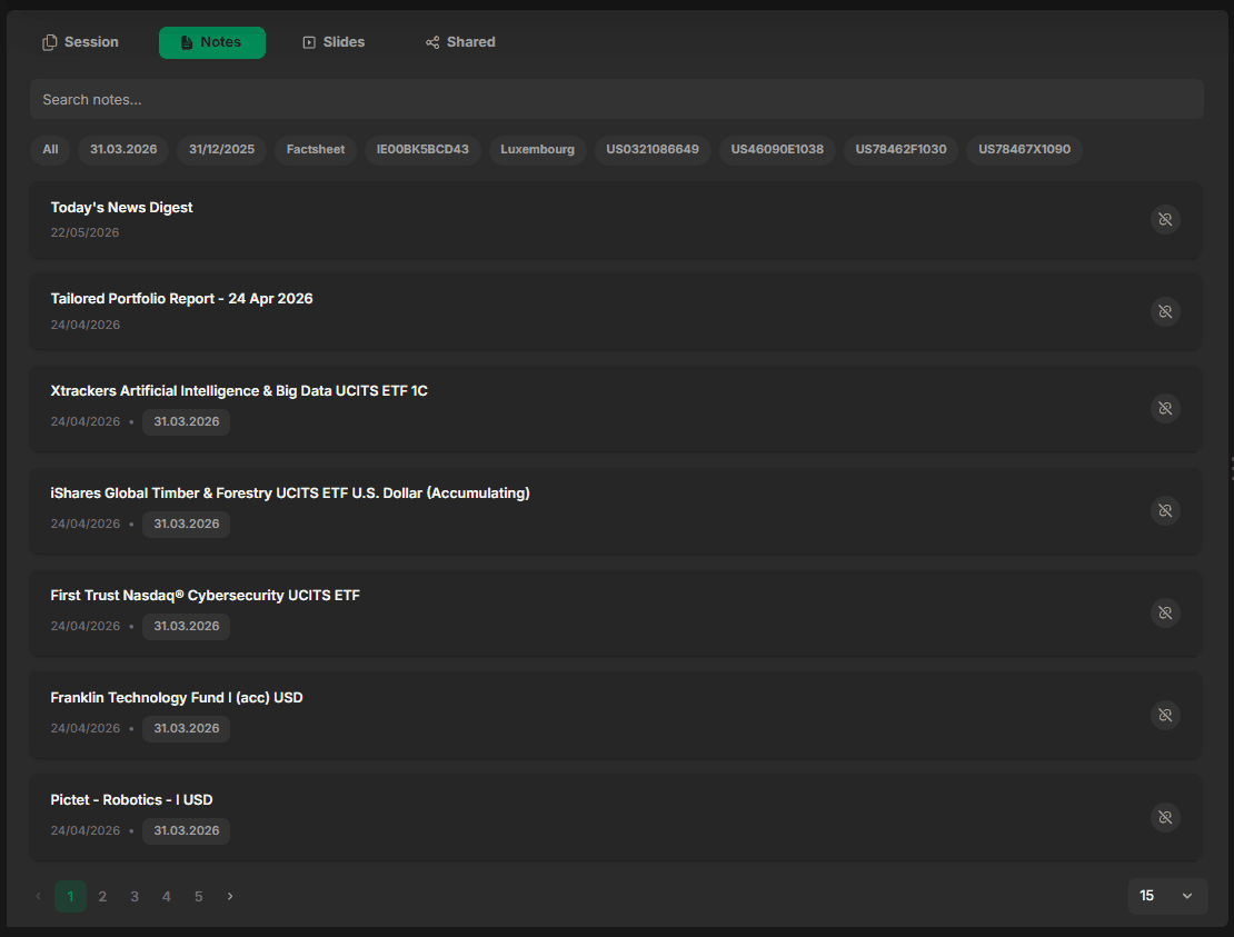 Notes, slides and files in one workspace