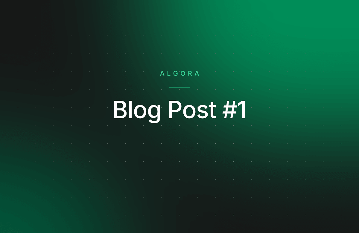 Blog Post #1: Cloud and data sovereignty at Algora